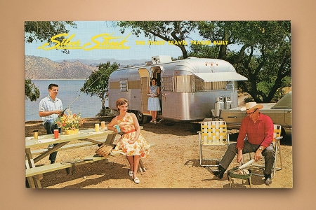 Silver Streak Vacation Trailer Vintage Style Reproduction Postcard