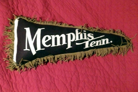 Kitschy Vintage Pennant Pillow - Memphis, Tennessee