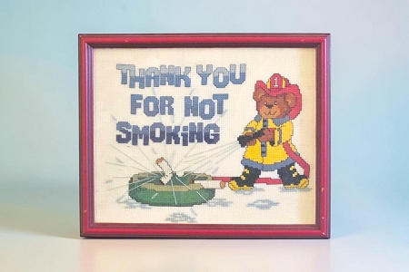 Vintage Framed Cross-Stitch: 