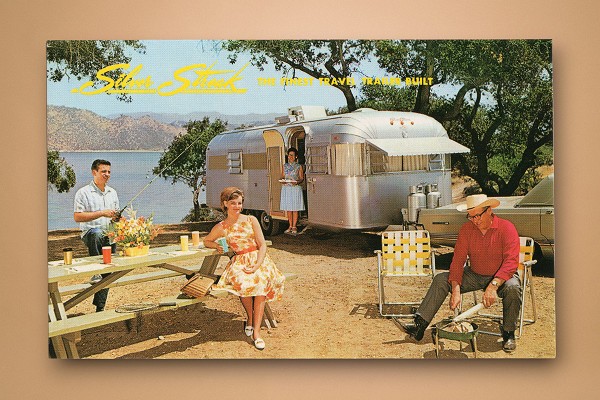 Silver Streak Vacation Trailer Vintage Style Reproduction Postcard