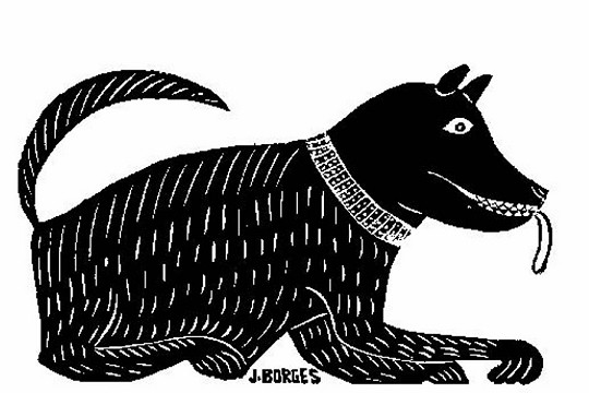 José Borges - Dog - Art Postcard